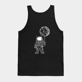 Astronaut Moon Balloon Tank Top